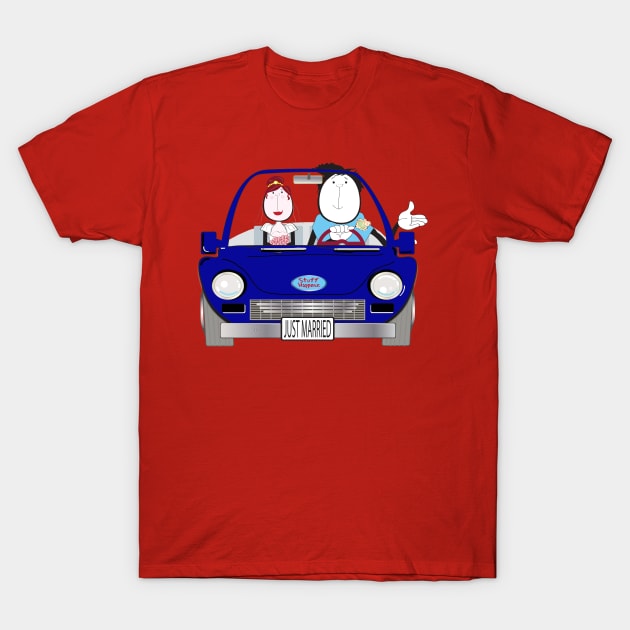 Just Married T-Shirt by delhiteguy